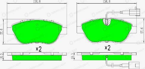 AutomotiveAdriado GLBP0069 - Kit de plaquettes de frein, frein à disque cwaw.fr