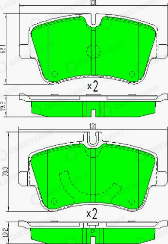 AutomotiveAdriado GLBP0060 - Kit de plaquettes de frein, frein à disque cwaw.fr