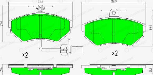 AutomotiveAdriado GLBP0061 - Kit de plaquettes de frein, frein à disque cwaw.fr