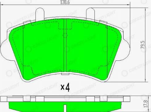 AutomotiveAdriado GLBP0063 - Kit de plaquettes de frein, frein à disque cwaw.fr