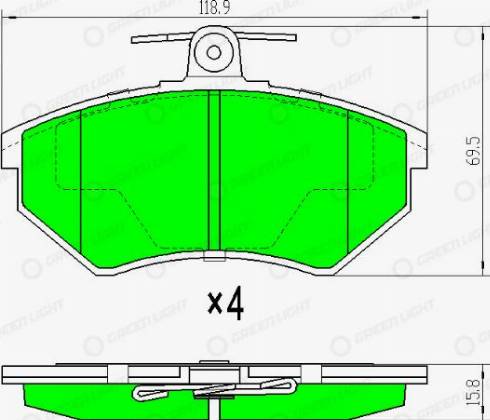 AutomotiveAdriado GLBP0062 - Kit de plaquettes de frein, frein à disque cwaw.fr