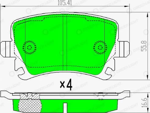 AutomotiveAdriado GLBP0004 - Kit de plaquettes de frein, frein à disque cwaw.fr