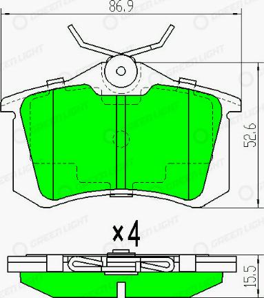 AutomotiveAdriado GLBP0001 - Kit de plaquettes de frein, frein à disque cwaw.fr