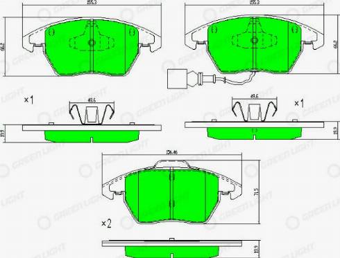 AutomotiveAdriado GLBP0003 - Kit de plaquettes de frein, frein à disque cwaw.fr