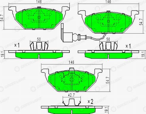 AutomotiveAdriado GLBP0002 - Kit de plaquettes de frein, frein à disque cwaw.fr