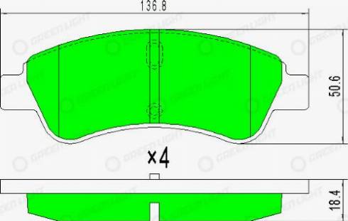 AutomotiveAdriado GLBP0007 - Kit de plaquettes de frein, frein à disque cwaw.fr