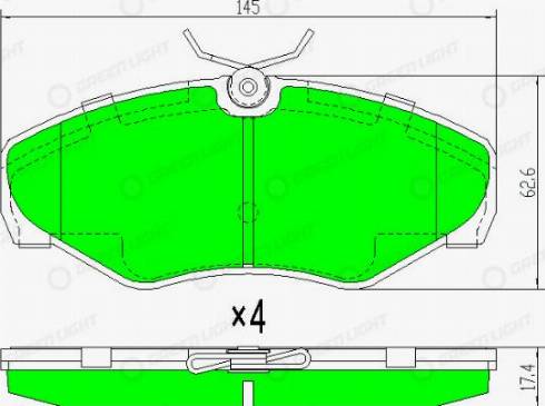 AutomotiveAdriado GLBP0014 - Kit de plaquettes de frein, frein à disque cwaw.fr