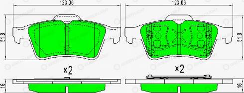 AutomotiveAdriado GLBP0015 - Kit de plaquettes de frein, frein à disque cwaw.fr