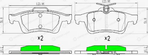 AutomotiveAdriado GLBP0010 - Kit de plaquettes de frein, frein à disque cwaw.fr