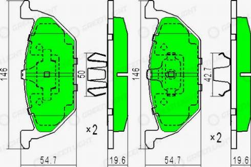 AutomotiveAdriado GLBP0011 - Kit de plaquettes de frein, frein à disque cwaw.fr