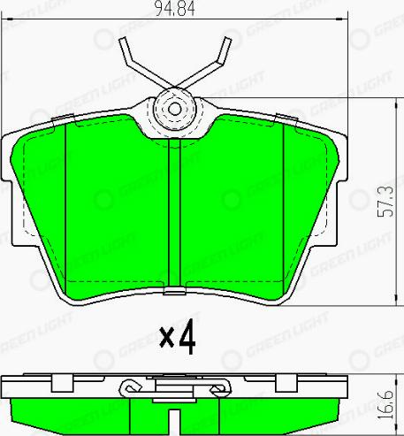 AutomotiveAdriado GLBP0018 - Kit de plaquettes de frein, frein à disque cwaw.fr