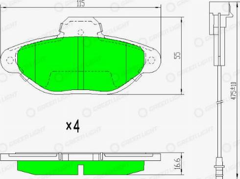 AutomotiveAdriado GLBP0013 - Kit de plaquettes de frein, frein à disque cwaw.fr