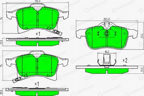 AutomotiveAdriado GLBP0017 - Kit de plaquettes de frein, frein à disque cwaw.fr