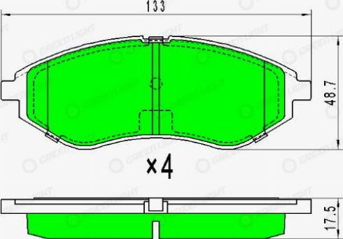 AutomotiveAdriado GLBP0089 - Kit de plaquettes de frein, frein à disque cwaw.fr