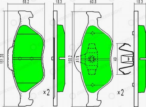 AutomotiveAdriado GLBP0085 - Kit de plaquettes de frein, frein à disque cwaw.fr