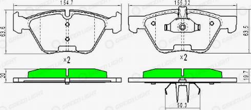 AutomotiveAdriado GLBP0080 - Kit de plaquettes de frein, frein à disque cwaw.fr