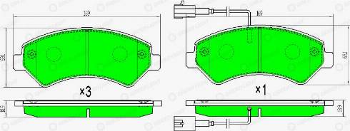 AutomotiveAdriado GLBP0081 - Kit de plaquettes de frein, frein à disque cwaw.fr