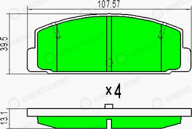 AutomotiveAdriado GLBP0088 - Kit de plaquettes de frein, frein à disque cwaw.fr