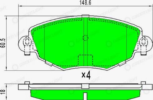 AutomotiveAdriado GLBP0083 - Kit de plaquettes de frein, frein à disque cwaw.fr