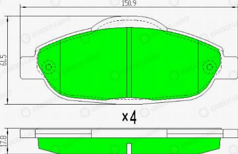 AutomotiveAdriado GLBP0039 - Kit de plaquettes de frein, frein à disque cwaw.fr