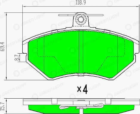 AutomotiveAdriado GLBP0034 - Kit de plaquettes de frein, frein à disque cwaw.fr