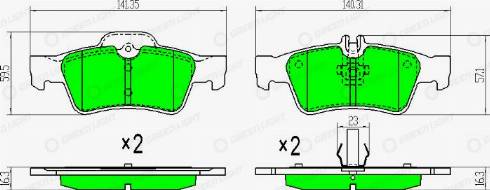 AutomotiveAdriado GLBP0035 - Kit de plaquettes de frein, frein à disque cwaw.fr