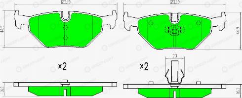 AutomotiveAdriado GLBP0036 - Kit de plaquettes de frein, frein à disque cwaw.fr