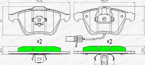 AutomotiveAdriado GLBP0031 - Kit de plaquettes de frein, frein à disque cwaw.fr