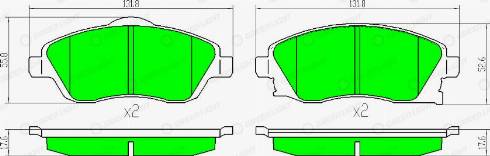 AutomotiveAdriado GLBP0033 - Kit de plaquettes de frein, frein à disque cwaw.fr