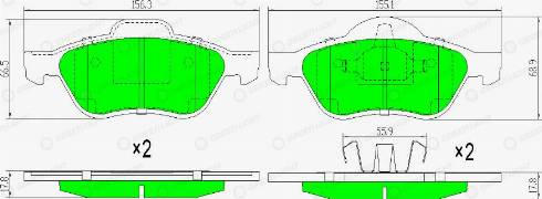 AutomotiveAdriado GLBP0037 - Kit de plaquettes de frein, frein à disque cwaw.fr