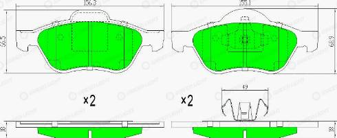 AutomotiveAdriado GLBP0029 - Kit de plaquettes de frein, frein à disque cwaw.fr