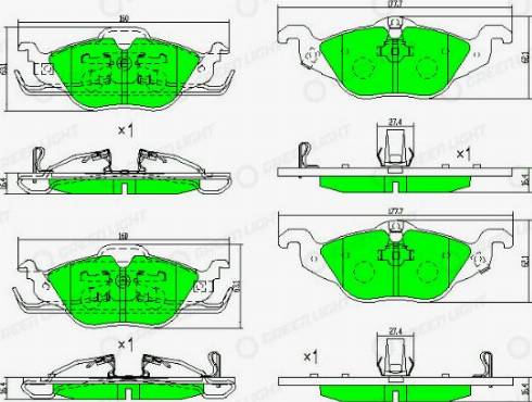 AutomotiveAdriado GLBP0024 - Kit de plaquettes de frein, frein à disque cwaw.fr