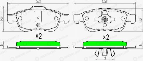 AutomotiveAdriado GLBP0026 - Kit de plaquettes de frein, frein à disque cwaw.fr