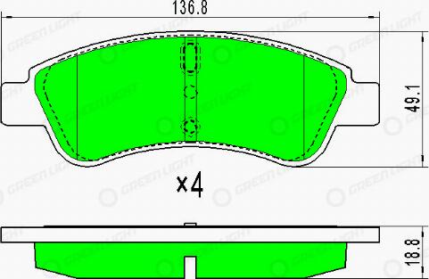 AutomotiveAdriado GLBP0021 - Kit de plaquettes de frein, frein à disque cwaw.fr