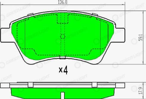 AutomotiveAdriado GLBP0023 - Kit de plaquettes de frein, frein à disque cwaw.fr