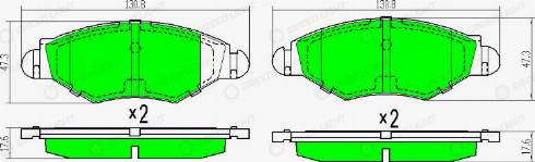 AutomotiveAdriado GLBP0022 - Kit de plaquettes de frein, frein à disque cwaw.fr