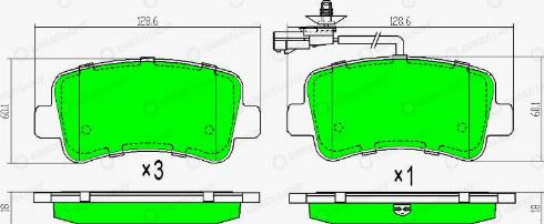 AutomotiveAdriado GLBP0079 - Kit de plaquettes de frein, frein à disque cwaw.fr