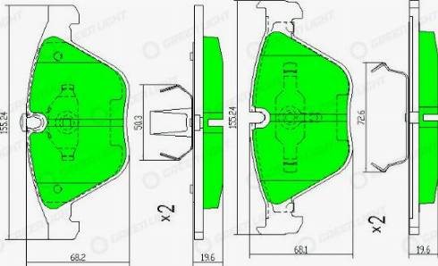 AutomotiveAdriado GLBP0076 - Kit de plaquettes de frein, frein à disque cwaw.fr