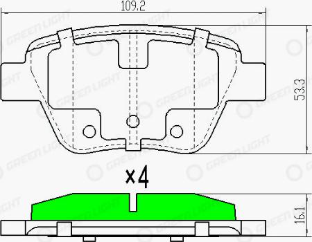 AutomotiveAdriado GLBP0078 - Kit de plaquettes de frein, frein à disque cwaw.fr