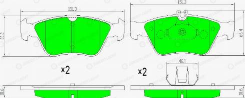 AutomotiveAdriado GLBP0073 - Kit de plaquettes de frein, frein à disque cwaw.fr