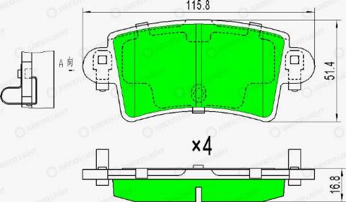 AutomotiveAdriado GLBP0072 - Kit de plaquettes de frein, frein à disque cwaw.fr