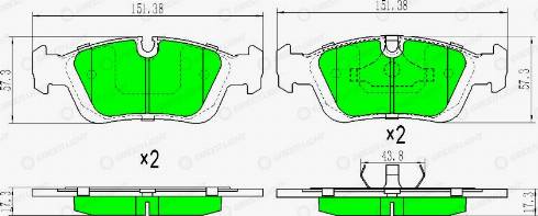 AutomotiveAdriado GLBP0196 - Kit de plaquettes de frein, frein à disque cwaw.fr