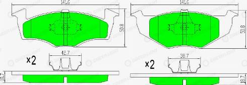 AutomotiveAdriado GLBP0190 - Kit de plaquettes de frein, frein à disque cwaw.fr