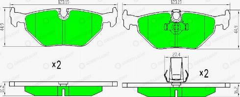 AutomotiveAdriado GLBP0191 - Kit de plaquettes de frein, frein à disque cwaw.fr