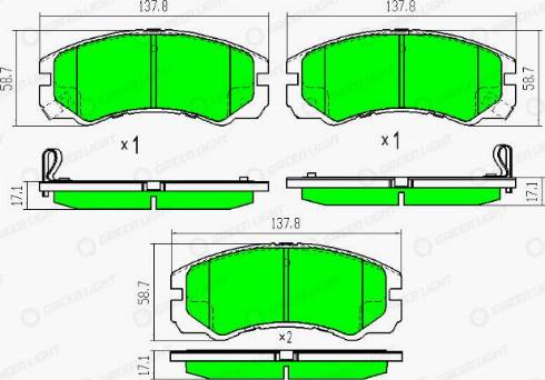 AutomotiveAdriado GLBP0192 - Kit de plaquettes de frein, frein à disque cwaw.fr