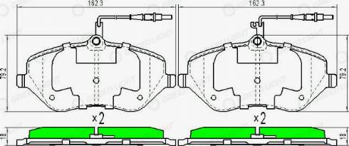 AutomotiveAdriado GLBP0197 - Kit de plaquettes de frein, frein à disque cwaw.fr