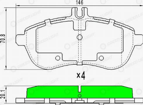 AutomotiveAdriado GLBP0149 - Kit de plaquettes de frein, frein à disque cwaw.fr