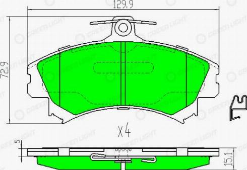 AutomotiveAdriado GLBP0144 - Kit de plaquettes de frein, frein à disque cwaw.fr