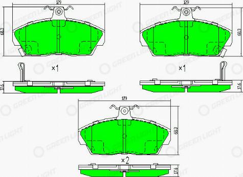 AutomotiveAdriado GLBP0140 - Kit de plaquettes de frein, frein à disque cwaw.fr