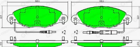 AutomotiveAdriado GLBP0141 - Kit de plaquettes de frein, frein à disque cwaw.fr